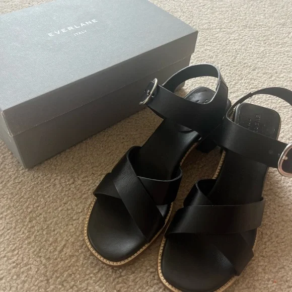 Everlane Black Heeled Sandals - Picture 4 of 6